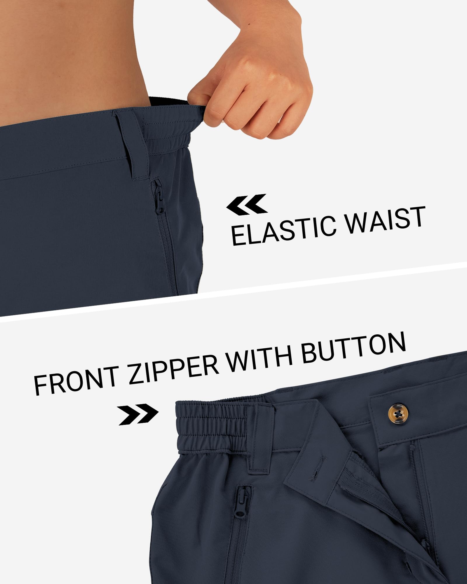 Outdoor Ventures shorts showing UPF 50+ sun protection for outdoor activities