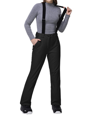 Outdoor Ventures women's ski bibs with adjustable suspenders for a customizable all-day fit.