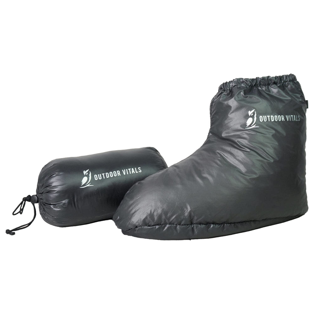 Outdoor Vitals LoftTek Hybrid Booties small top view highlight full-coverage warmth