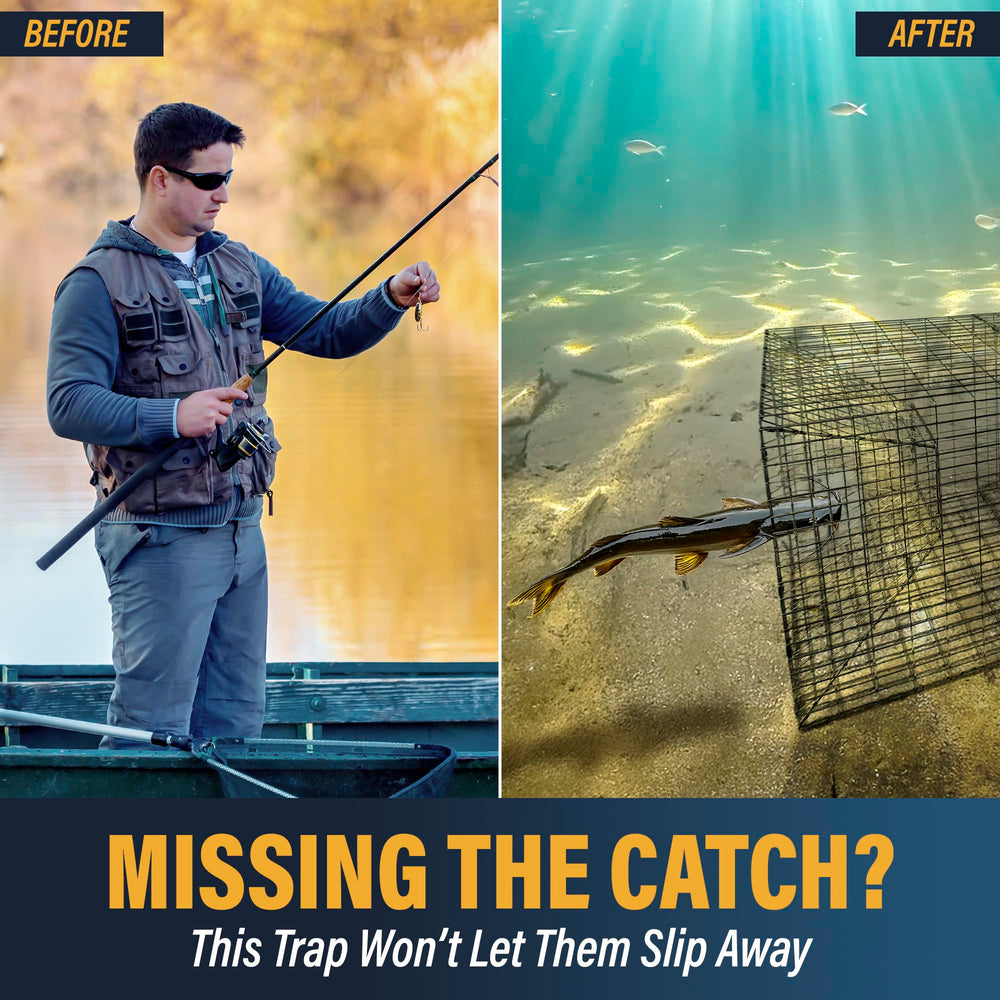Outdoor Water Solutions Catfish Trap suited for pond and lake settings.