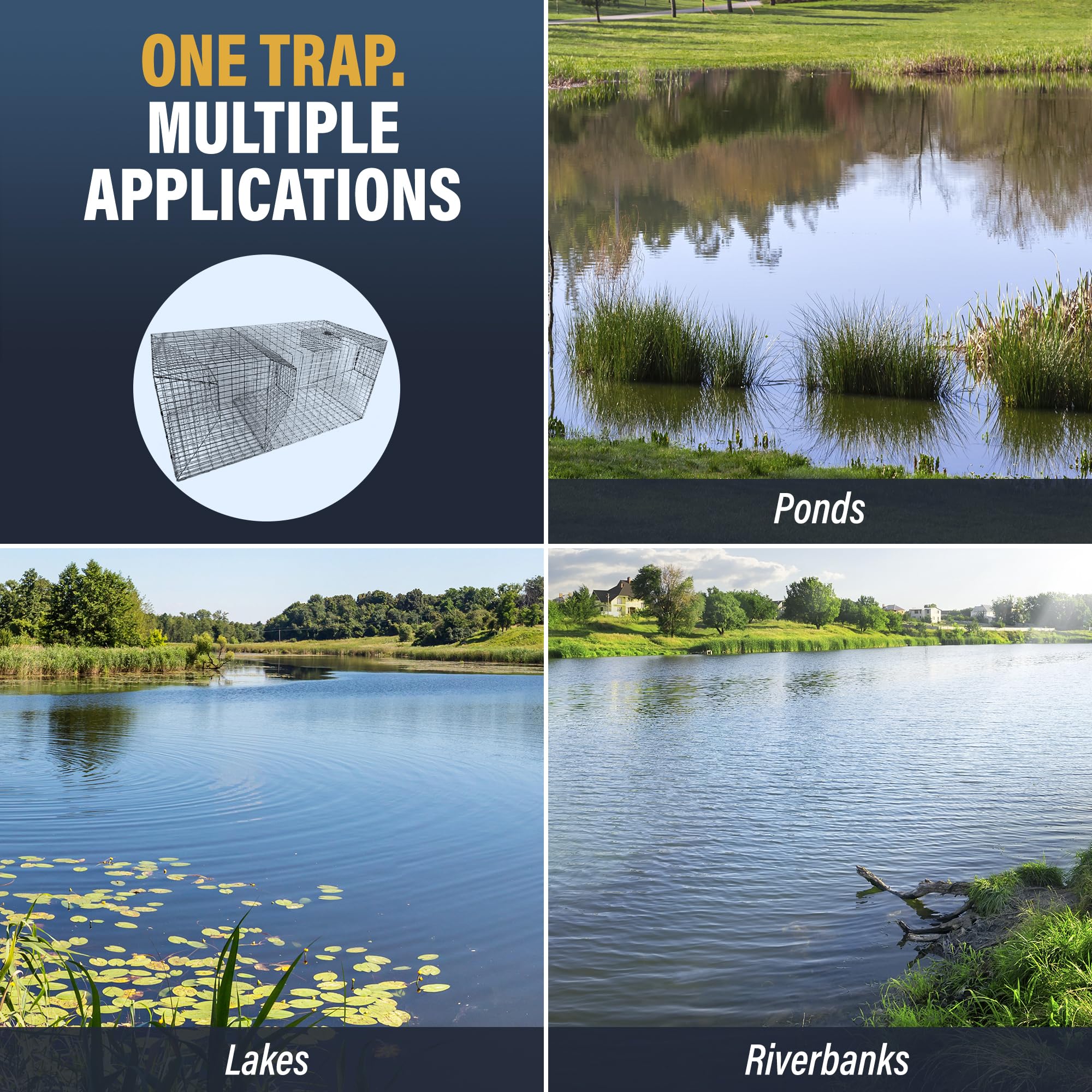 Outdoor Water Solutions Catfish Trap stands up to harsh outdoor environments.