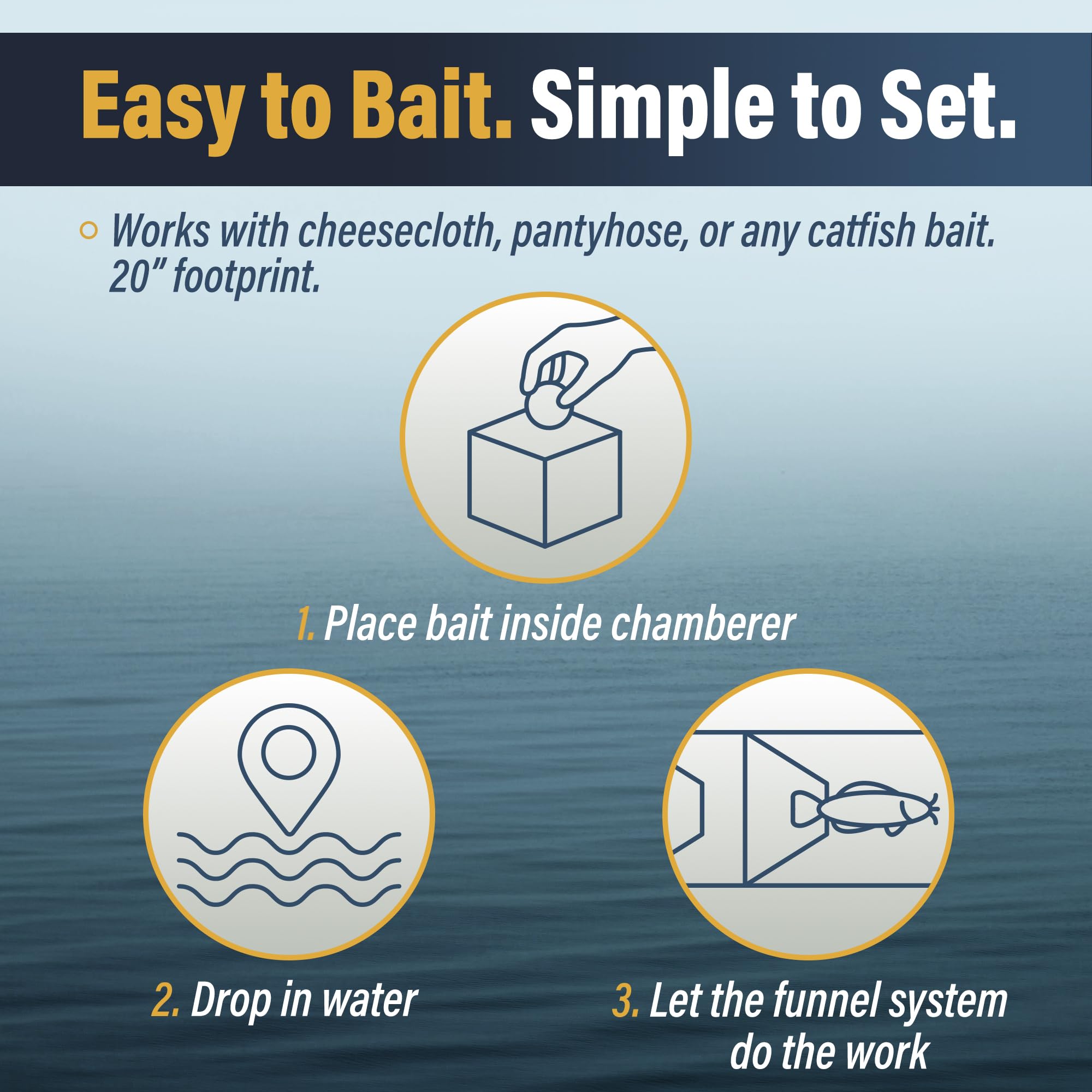 Outdoor Water Solutions Catfish Trap requires little maintenance.