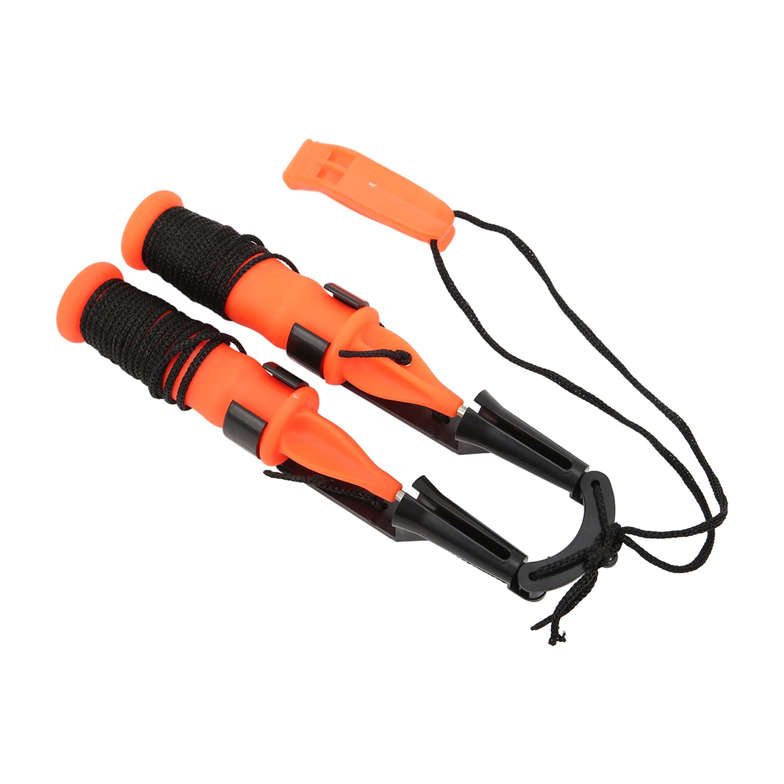 Outdoor fishing and hiking gear featuring ice picks