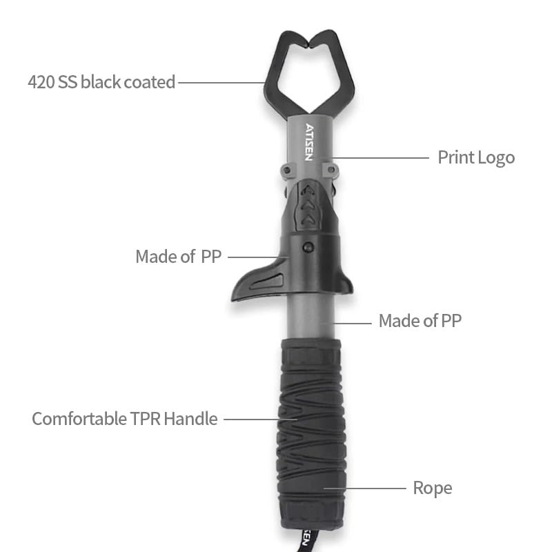 Ergonomic, lightweight handle designed for comfort during long fishing sessions