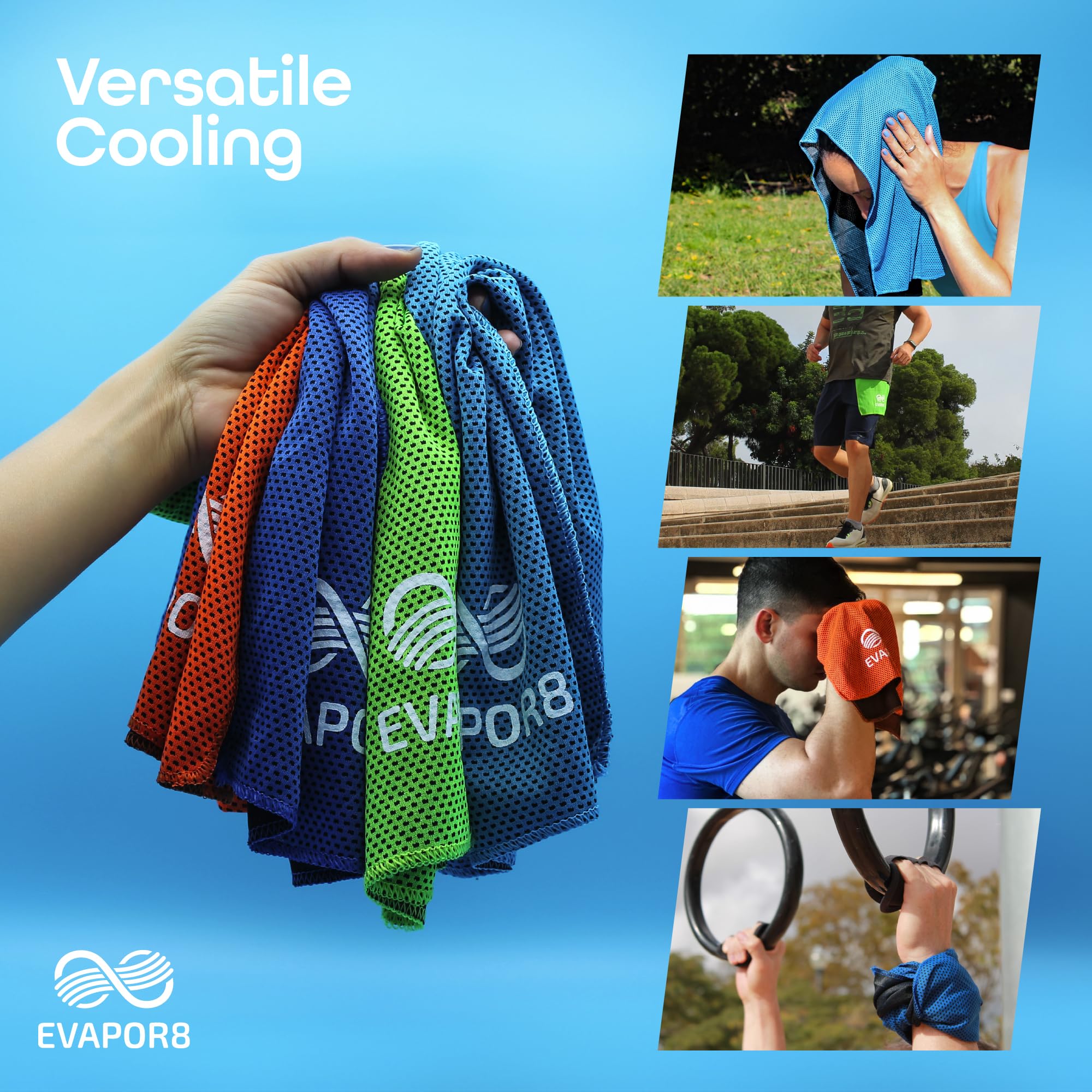 OutdoorHero Evapor8 fabric closeup shows soft, breathable mesh for comfortable cooling.