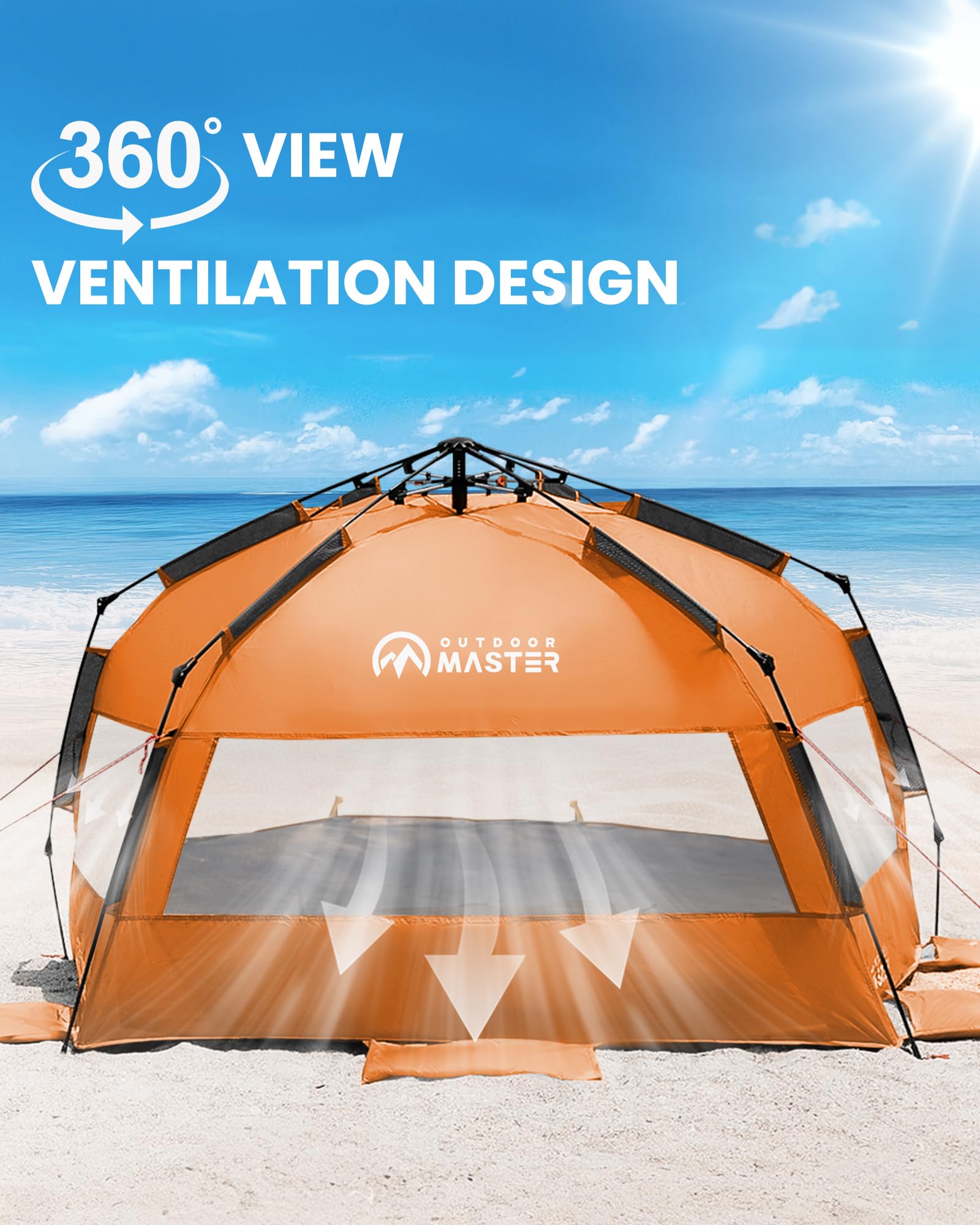OutdoorMaster beach tent privacy door for discreet changing.