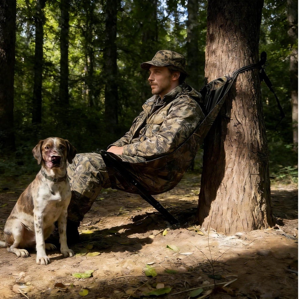 Outdoors Low Down Tree Seat offers 300 lb capacity on rugged terrain.