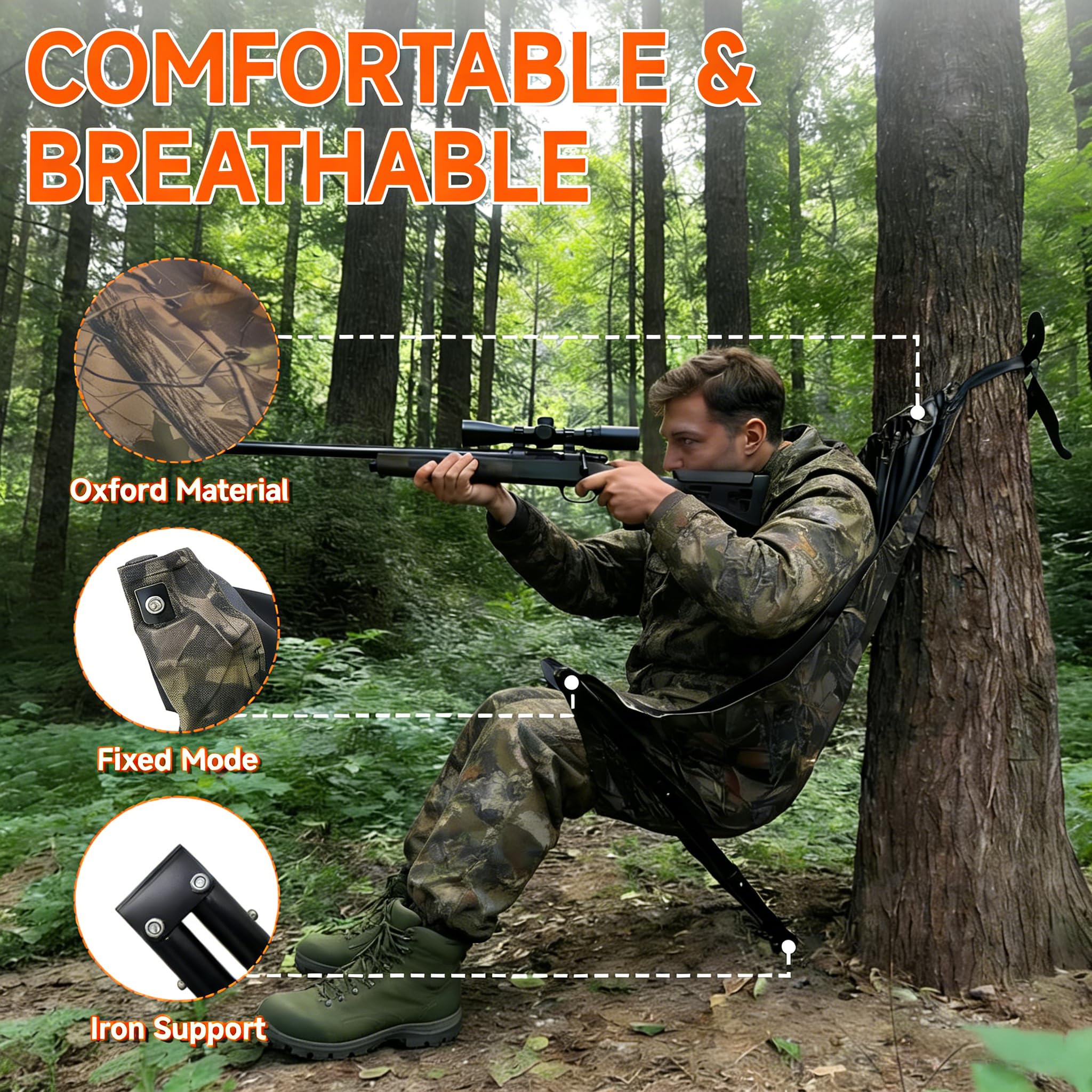 Outdoors Low Down Tree Seat is lightweight yet sturdy for travels.