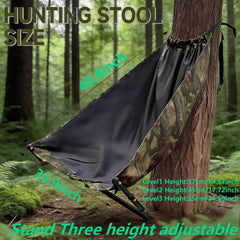 Outdoors Low Down Tree Seat folds compactly for easy backpack storage.