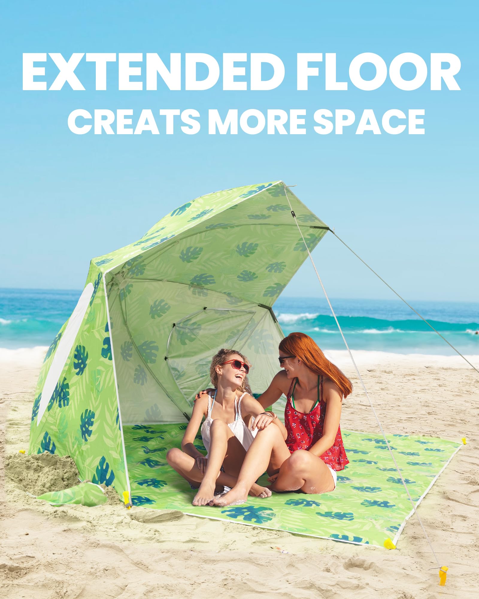 OutdoorMaster sun shelter ventilation through large mesh windows