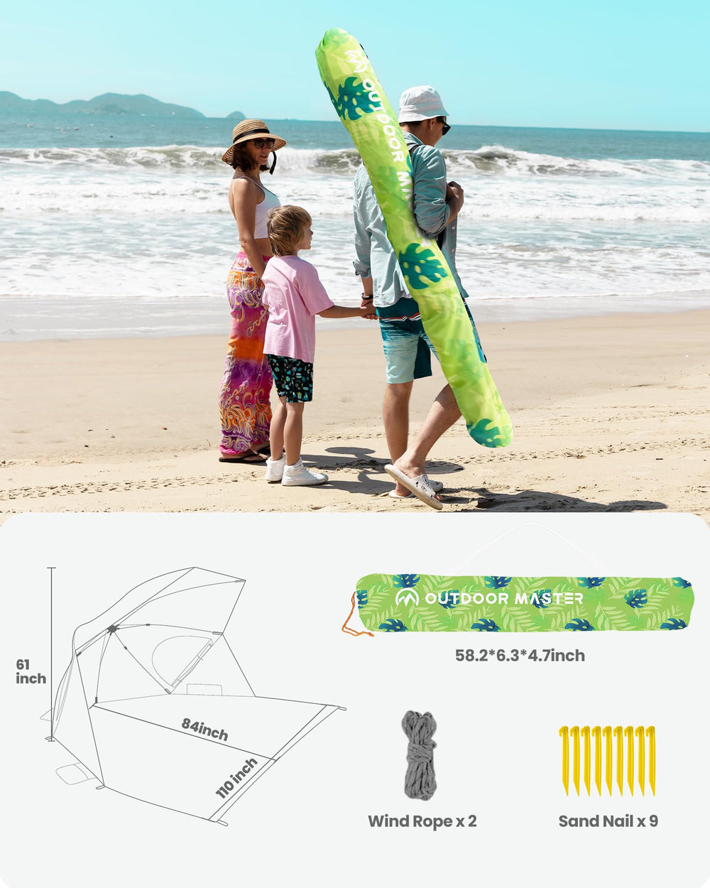 OutdoorMaster carrying bag for easy transport and storage