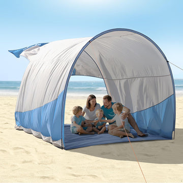 Outely Beach Shade shelters 3–6 people for relaxed beach days under shade.