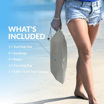 Outely Beach Shade’s 360° ventilation keeps the shelter breezy and comfortable.