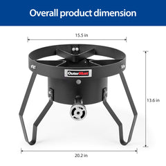 OuterMust 10-psi regulator ensures safe flame control during outdoor cooking