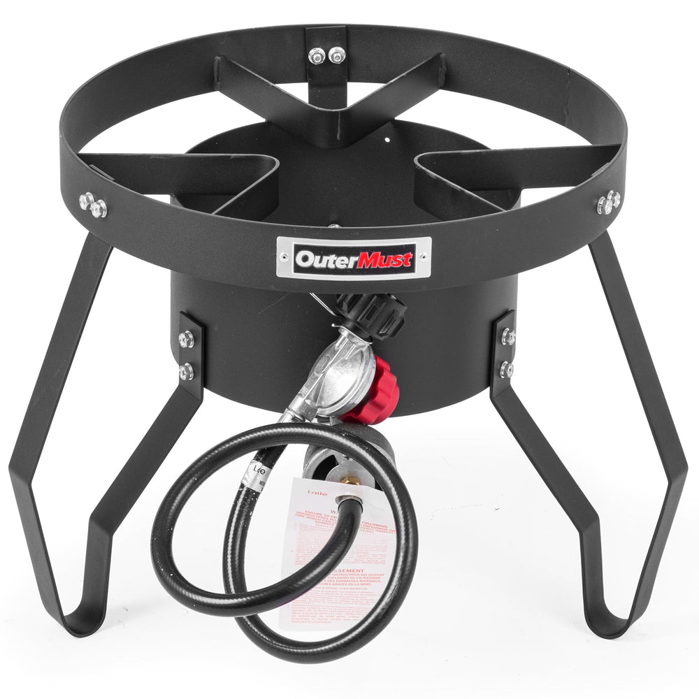 OuterMust 85000-BTU camping stove base shows sturdy outdoor heat for meals