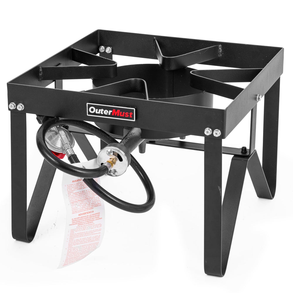 OuterMust outdoor burner with cast-iron body for rugged cooking.