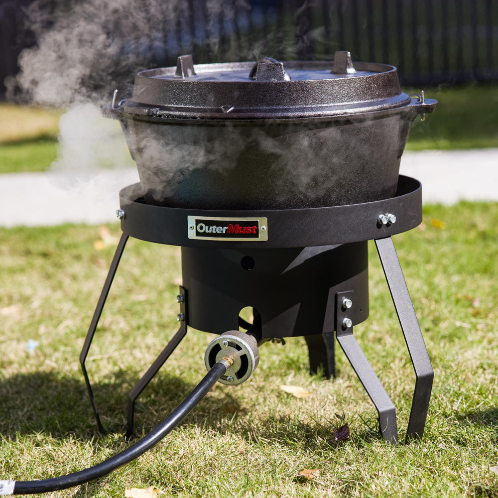 OuterMust portable stove in backpack highlights easy transport for camping trips