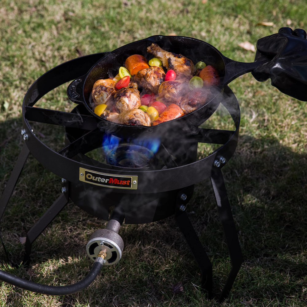 OuterMust safety-first regulator aids controlled flame for safer outdoor meals