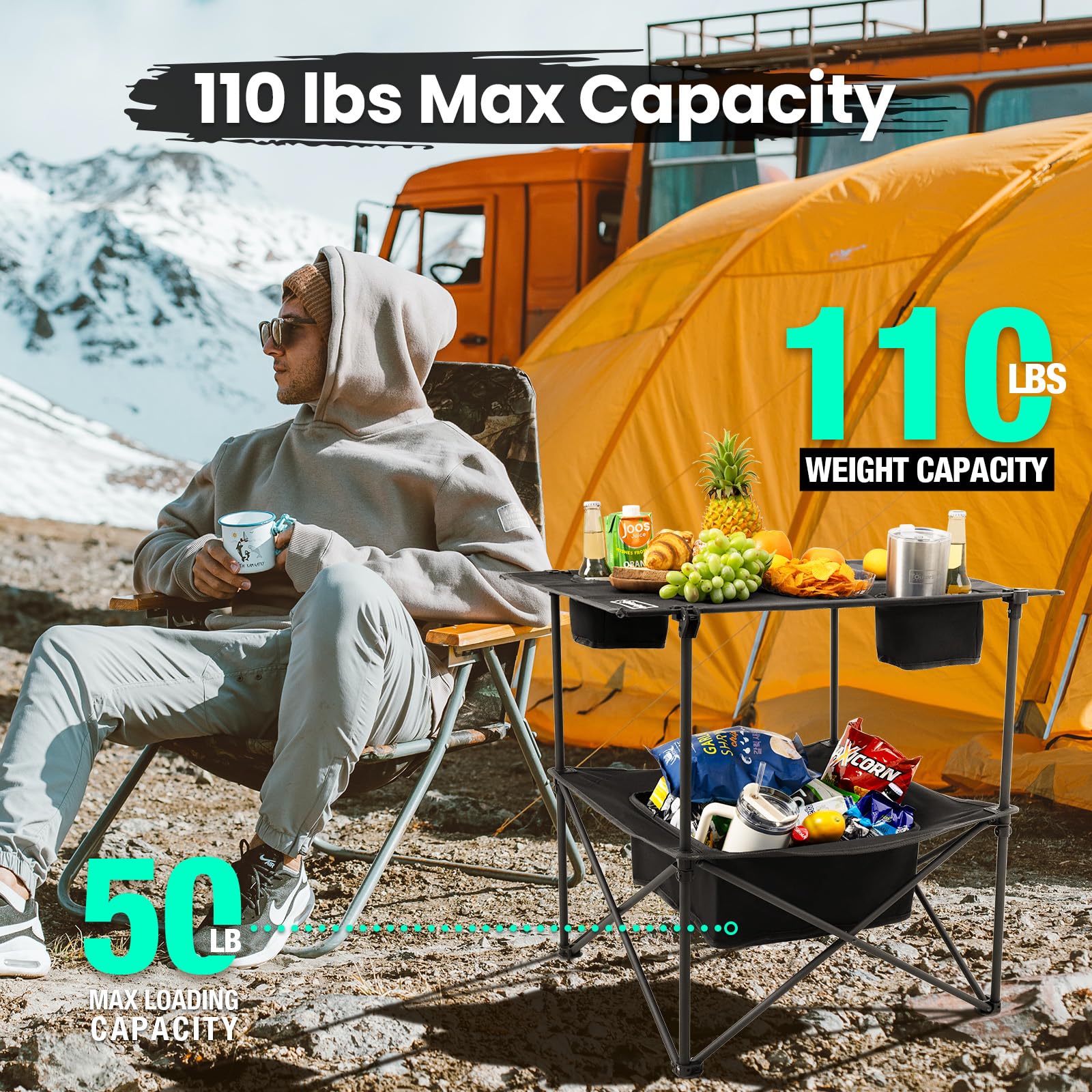 OuterSpa 6-person layout image demonstrates ample seating for group adventures