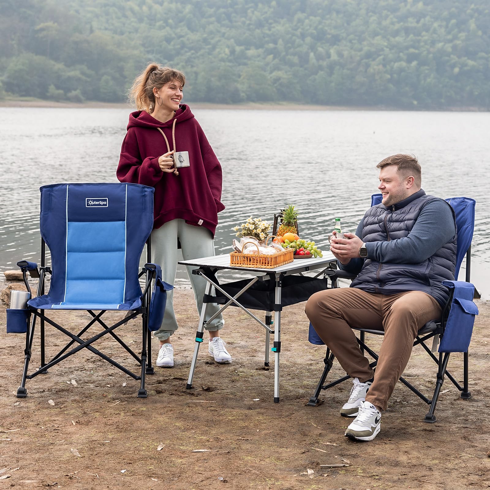 OuterSpa heavy-duty steel frame emphasizes rugged durability for outdoor use
