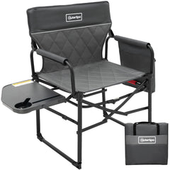 OuterSpa oversized directors chair folded for compact storage and car-ready portability