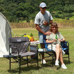 OuterSpa oversized directors chair open with side table for outdoor comfort