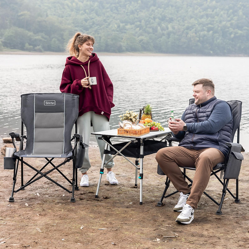 OuterSpa oversized folding chair open, ready for lounging anywhere.