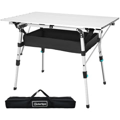 OuterSpa portable camping table with durable aluminum frame for outdoor reliability