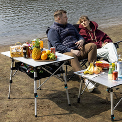 OuterSpa table showing stable structure for wobble free use on uneven ground