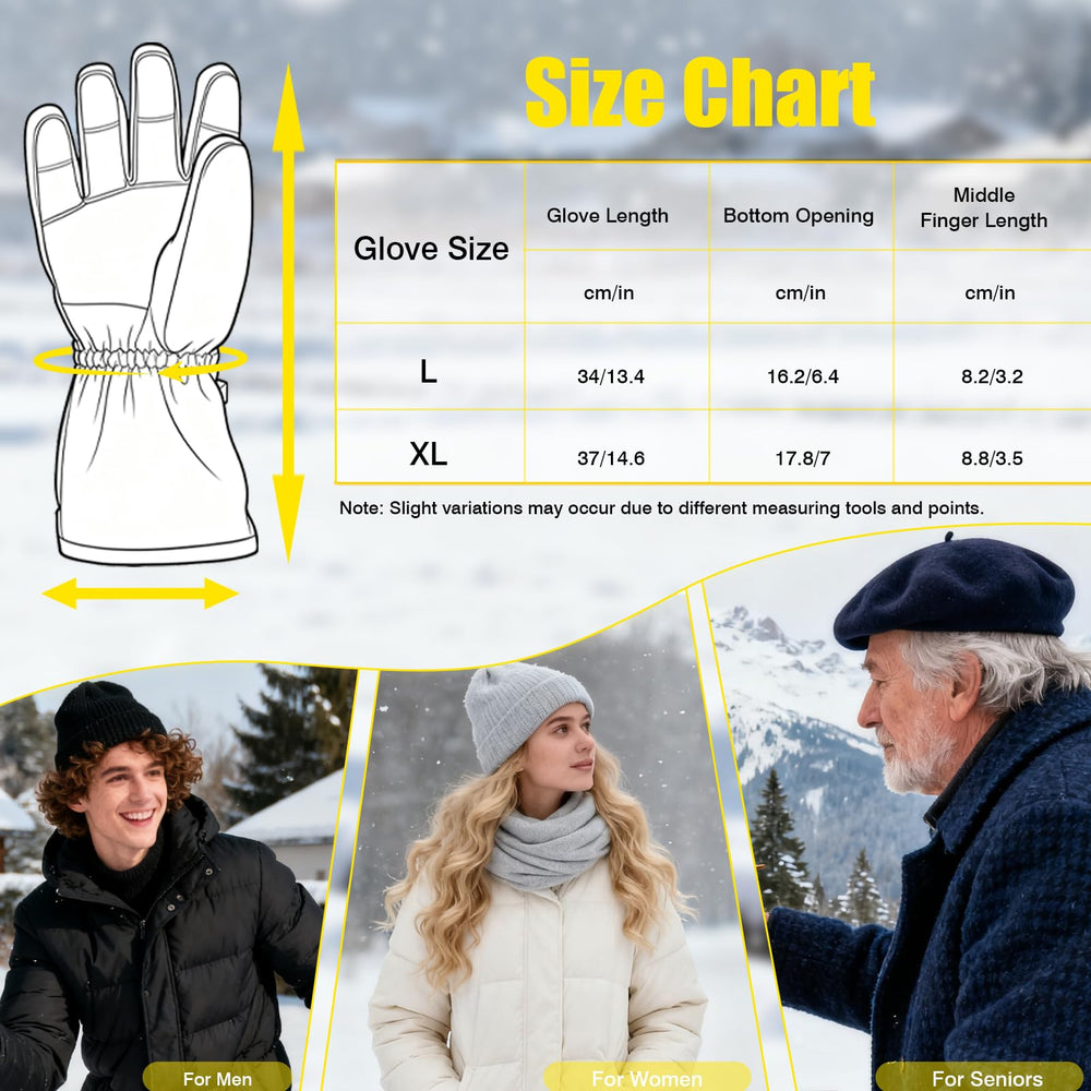 OUTJUT heated gloves reveal four-layer construction for warmth and comfort.