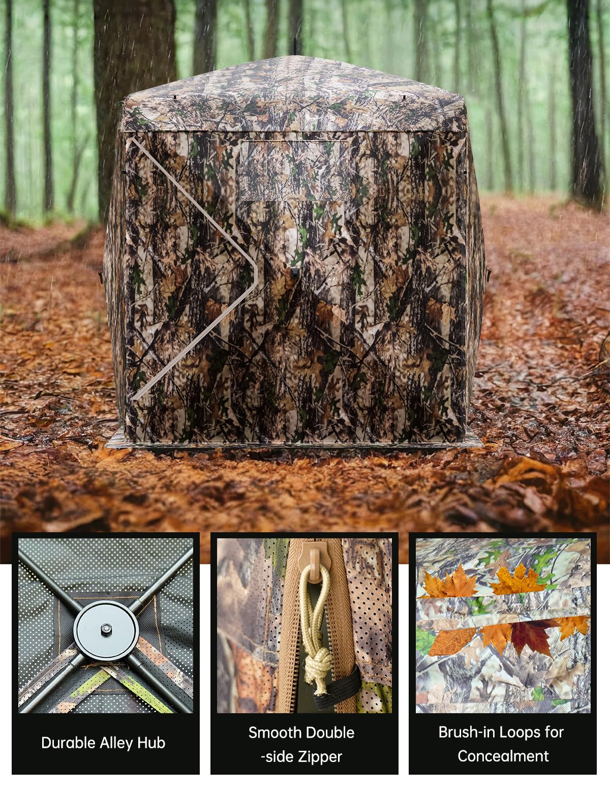 Outmax carry bag shows compact folded blind for transport