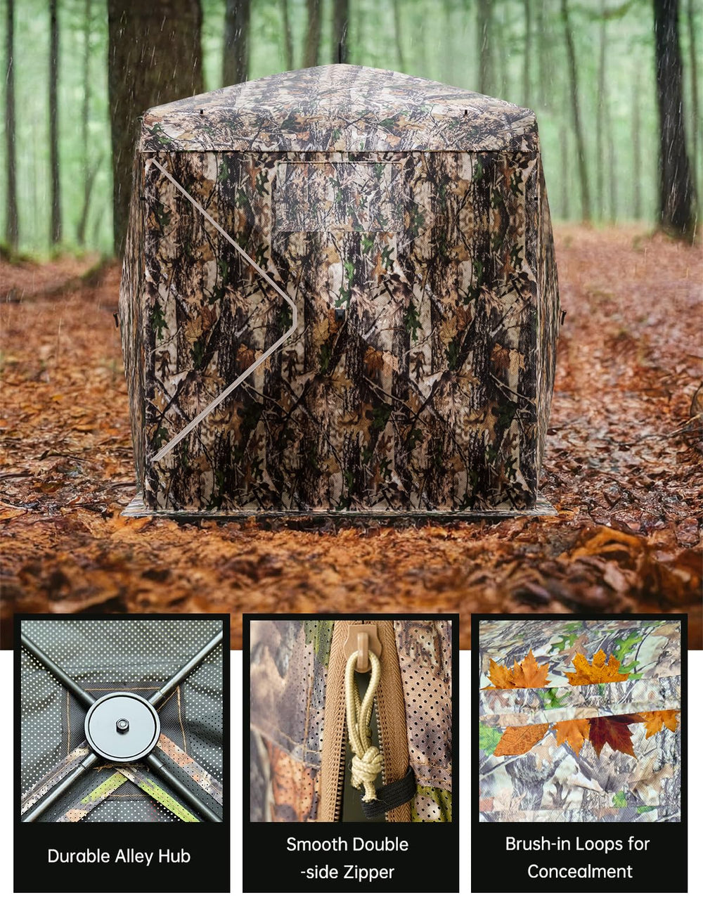 Outmax carry bag shows compact folded blind for transport