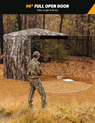 Outmax blind with shoot-through mesh windows for clear view