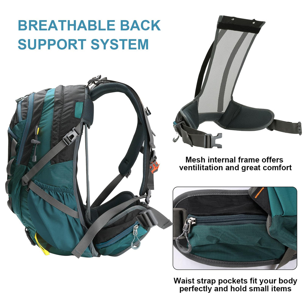 Outplea backpack shows daisy chains for extra gear attachment on the trail.
