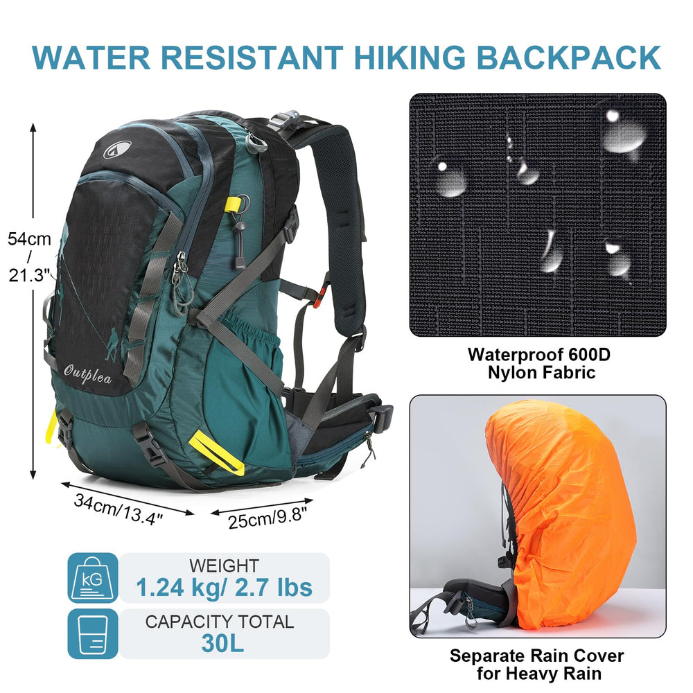 Outplea front pockets provide organized storage for small items.