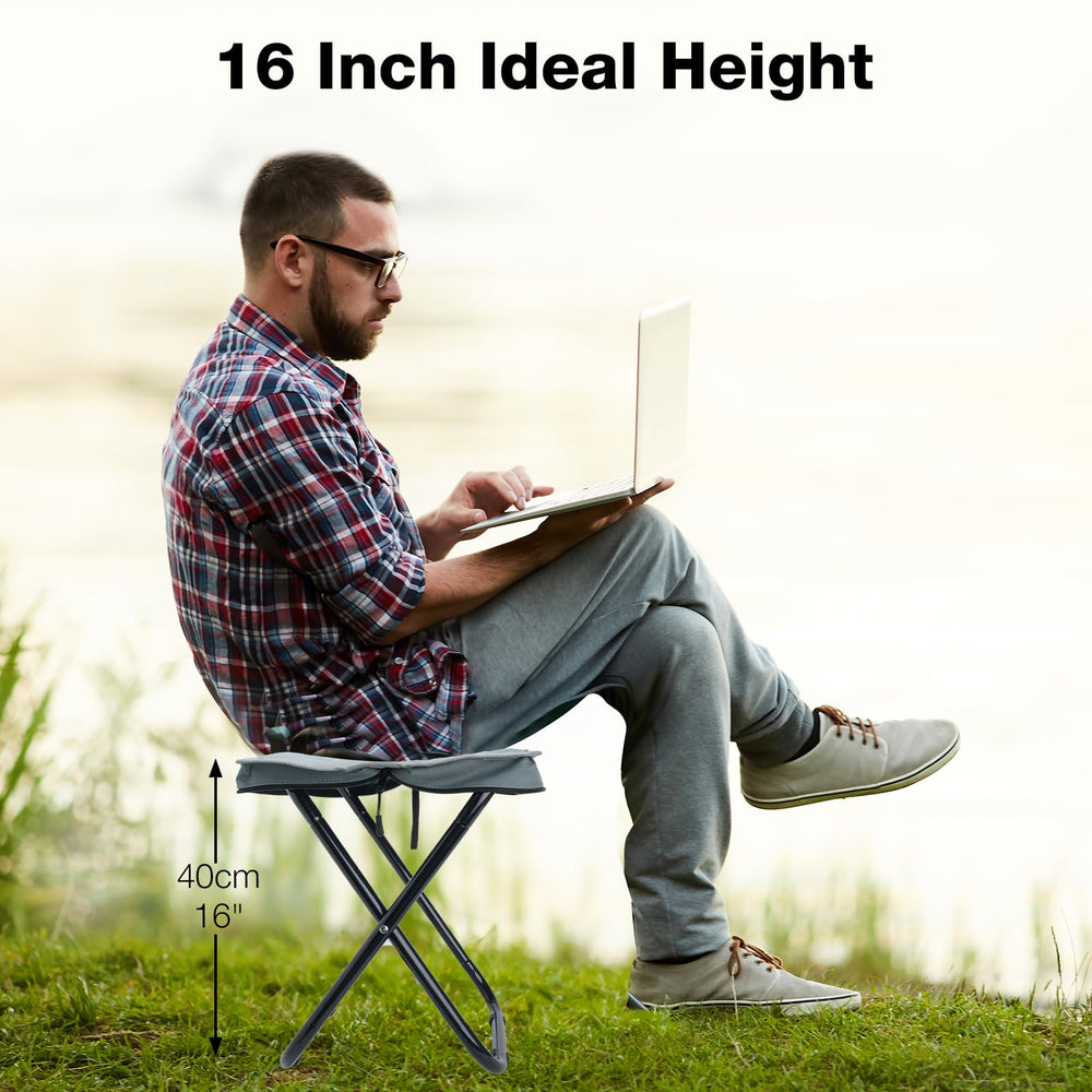 Outplea lightweight 3-pound stool is easy to carry on camping and hiking trips.