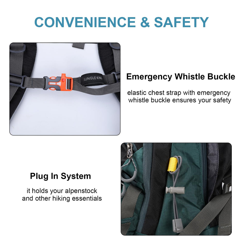 Outplea side pockets hold water bottles for quick access.