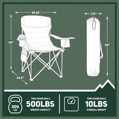 OUTSIDER armrest cooler bag keeps beverages chilled during camping or travel