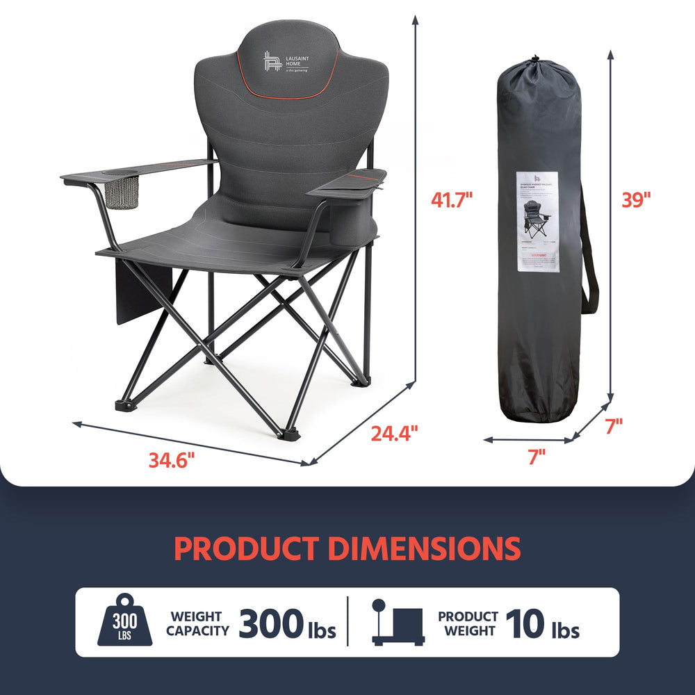 OUTSIDER chair cup holder keeps drinks within reach during backyard barbecues.
