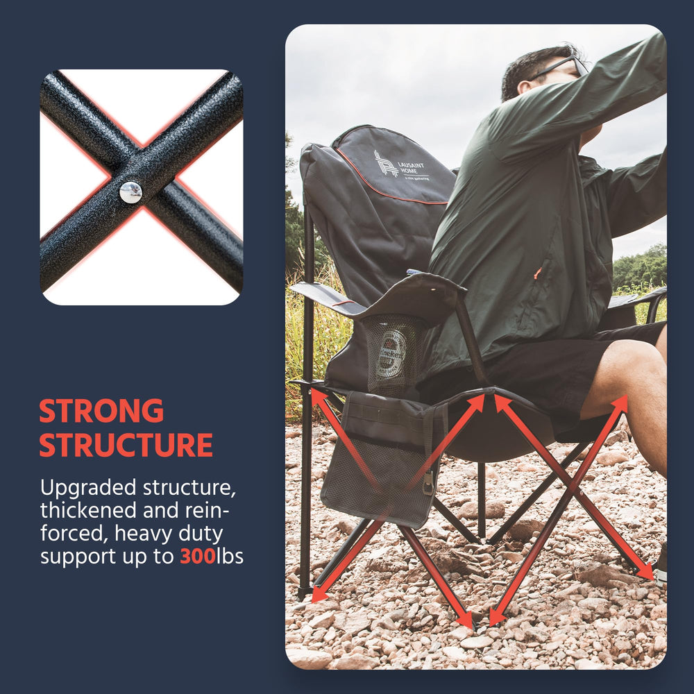 OUTSIDER chair lumbar support helps maintain posture on long outdoor sessions.