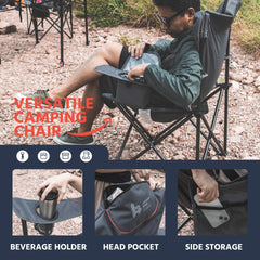 OUTSIDER chair storage pocket keeps essentials handy while camping or tailgating.