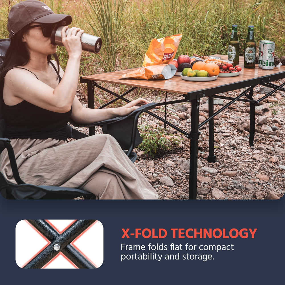 OUTSIDER folding camping table quick-setup 1-minute unfolds for on-the-go use