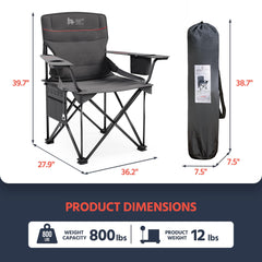 OUTSIDER folding chair quad-legs ensure stable seating on grass or sand.