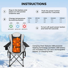 OUTSIDER heated camping chair cup holder and accessible storage for drinks