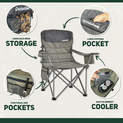 OUTSIDER heavy-duty 500lbs capacity frame supports full seating comfort