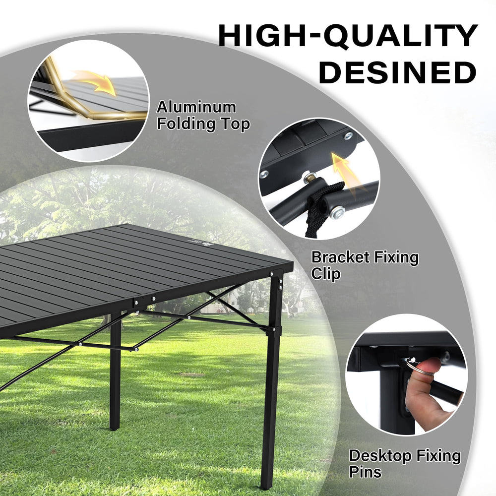 OUTSIDER weatherproof-top features UV-resistant surface for sun-friendly picnics.