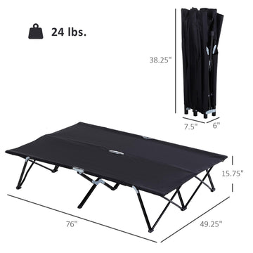Outsunny 76 by 49 inch sleeping surface fits two adults