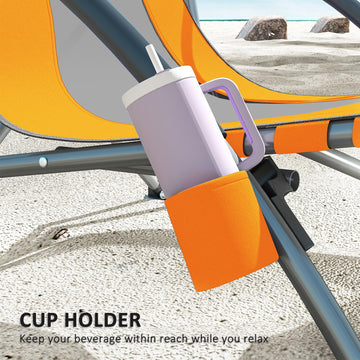 Outsunny anti-skid feet stabilize chairs on sand or grass