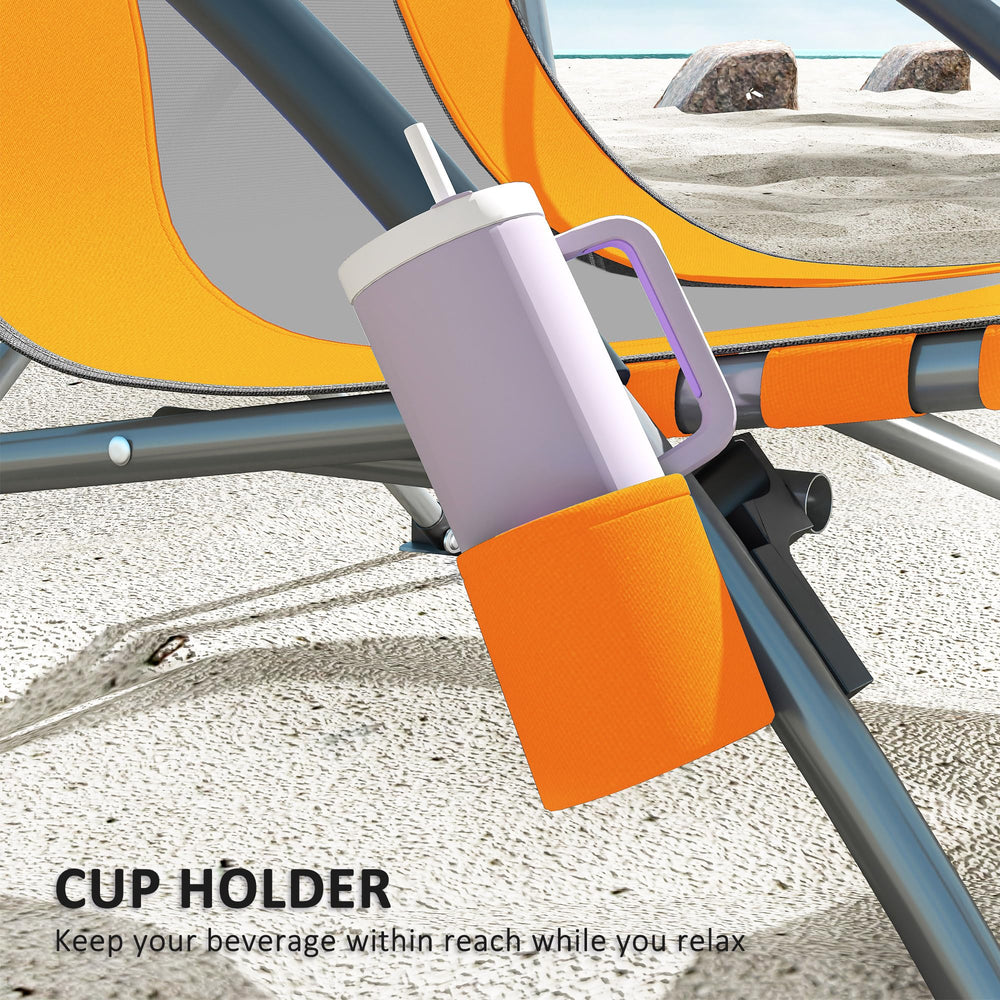 Outsunny anti-skid feet stabilize chairs on sand or grass