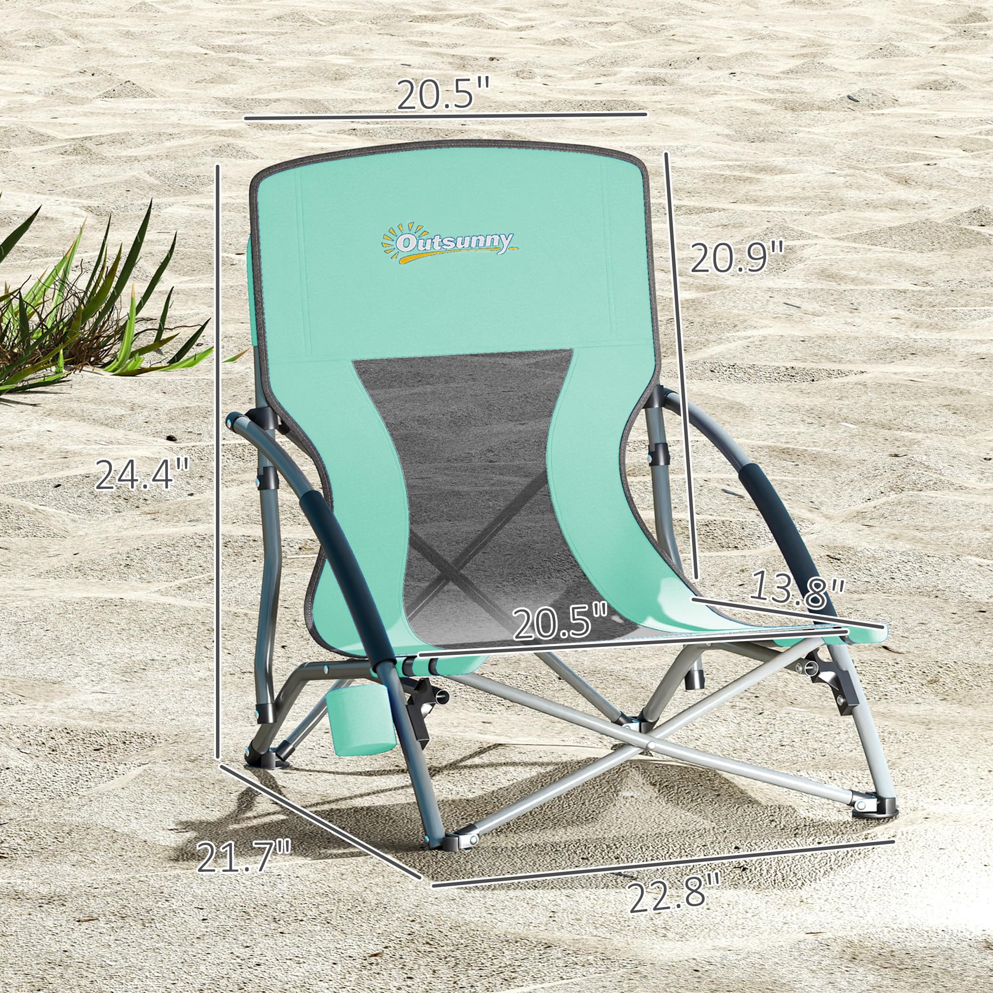 Outsunny chairs with convenient carry bag for travel